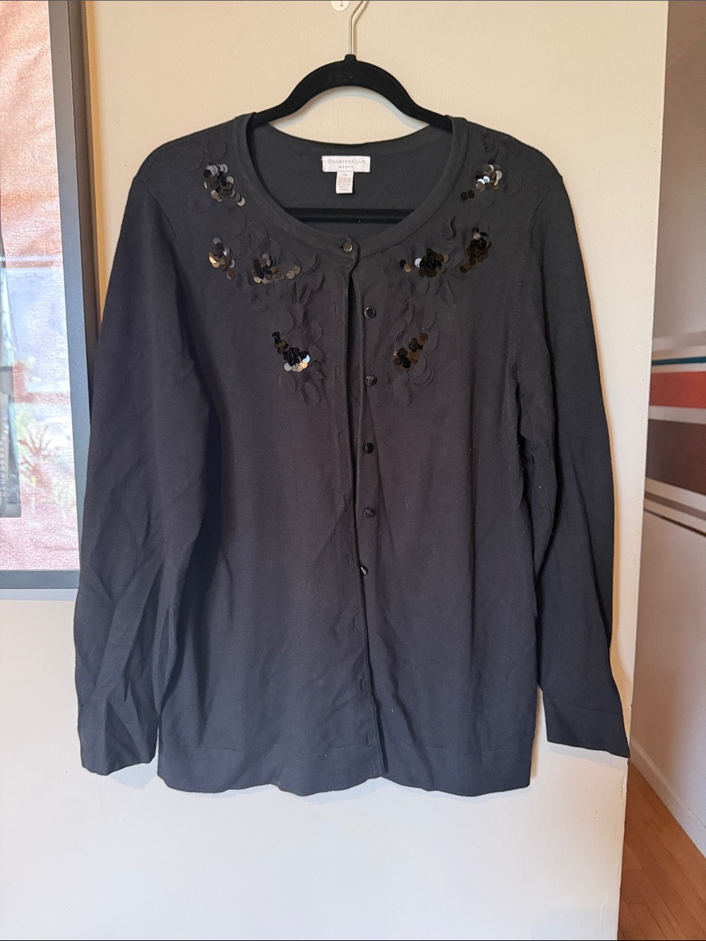 Charter Club Woman Black Knit Top - 2X